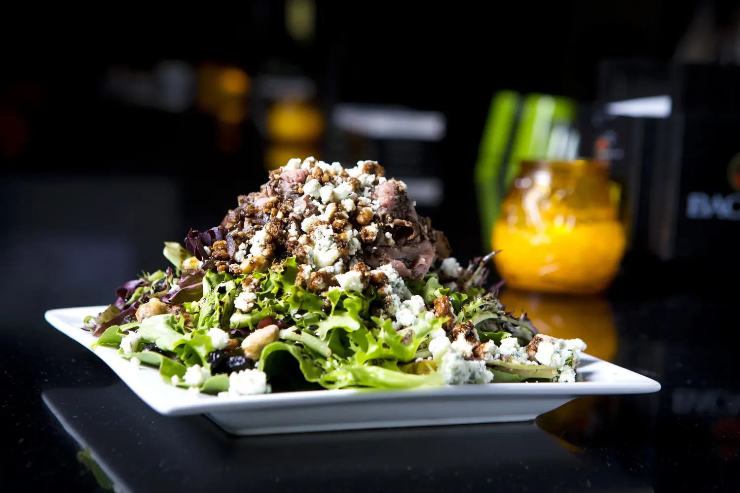 Commercial food photography for a restaurant menu